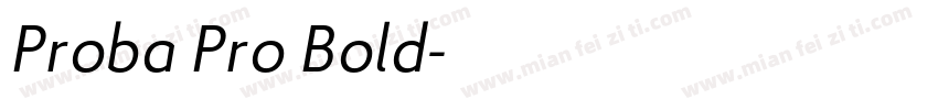 Proba Pro Bold字体转换